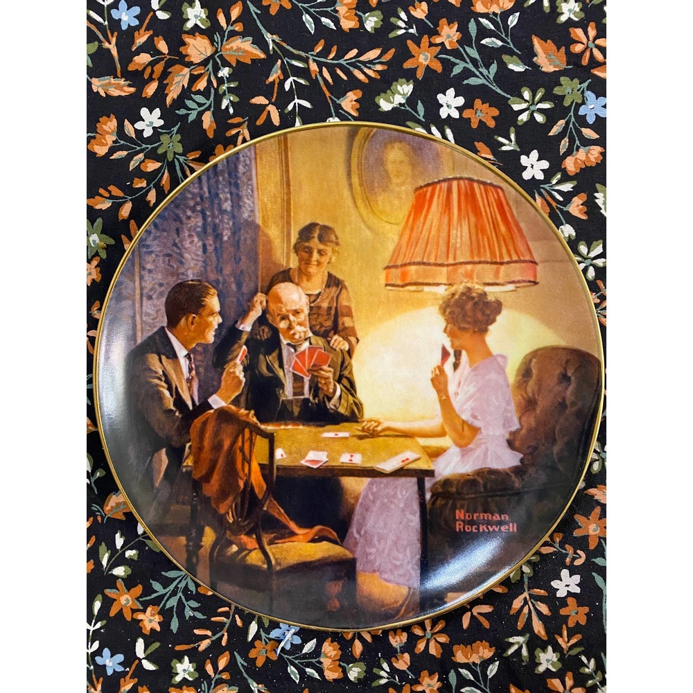 Edwin M.Knowles Fine China."This is the room that light made" By Norman Rockwell